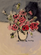 Bouquet With Beige Vase by Janel Bragg on GIANT ART - illustrations botanical illustrations