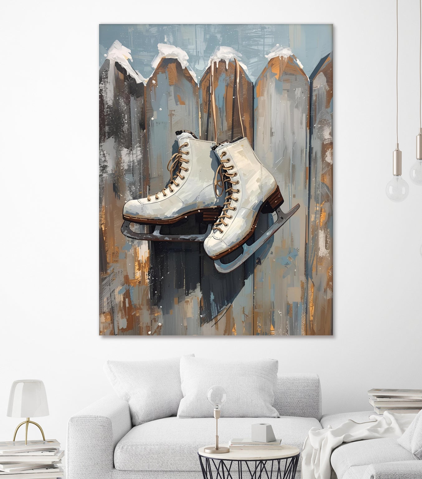 Schlittschuhe am Zaun by Ohkimiko on GIANT ART -  schlittschuhe