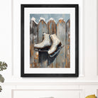 Schlittschuhe am Zaun by Ohkimiko on GIANT ART -  schlittschuhe