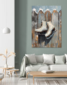 Schlittschuhe am Zaun by Ohkimiko on GIANT ART -  schlittschuhe