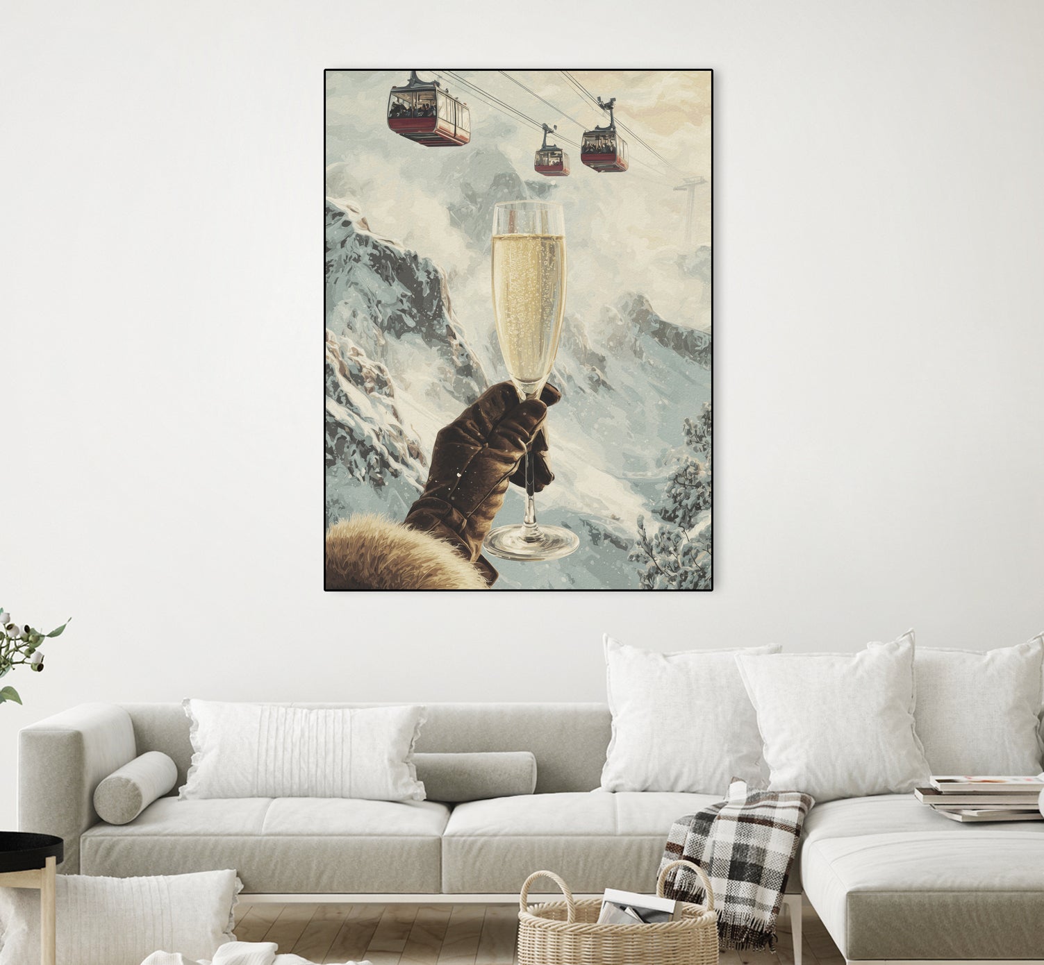 Bubbly Skiing by Andreas Magnusson on GIANT ART - figurative champagne