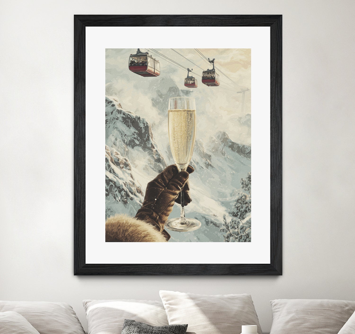 Bubbly Skiing by Andreas Magnusson on GIANT ART - figurative champagne