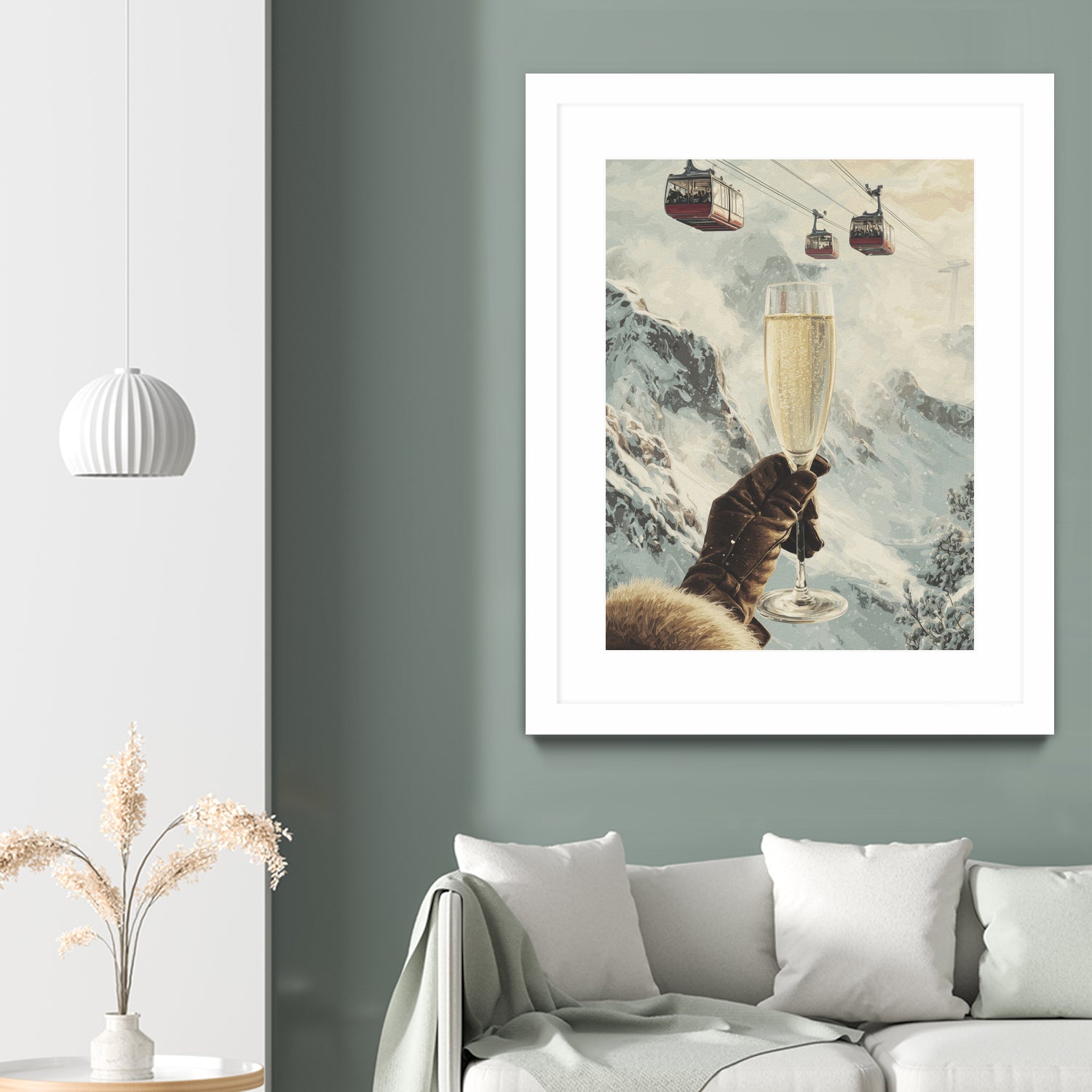 Bubbly Skiing by Andreas Magnusson on GIANT ART - figurative champagne