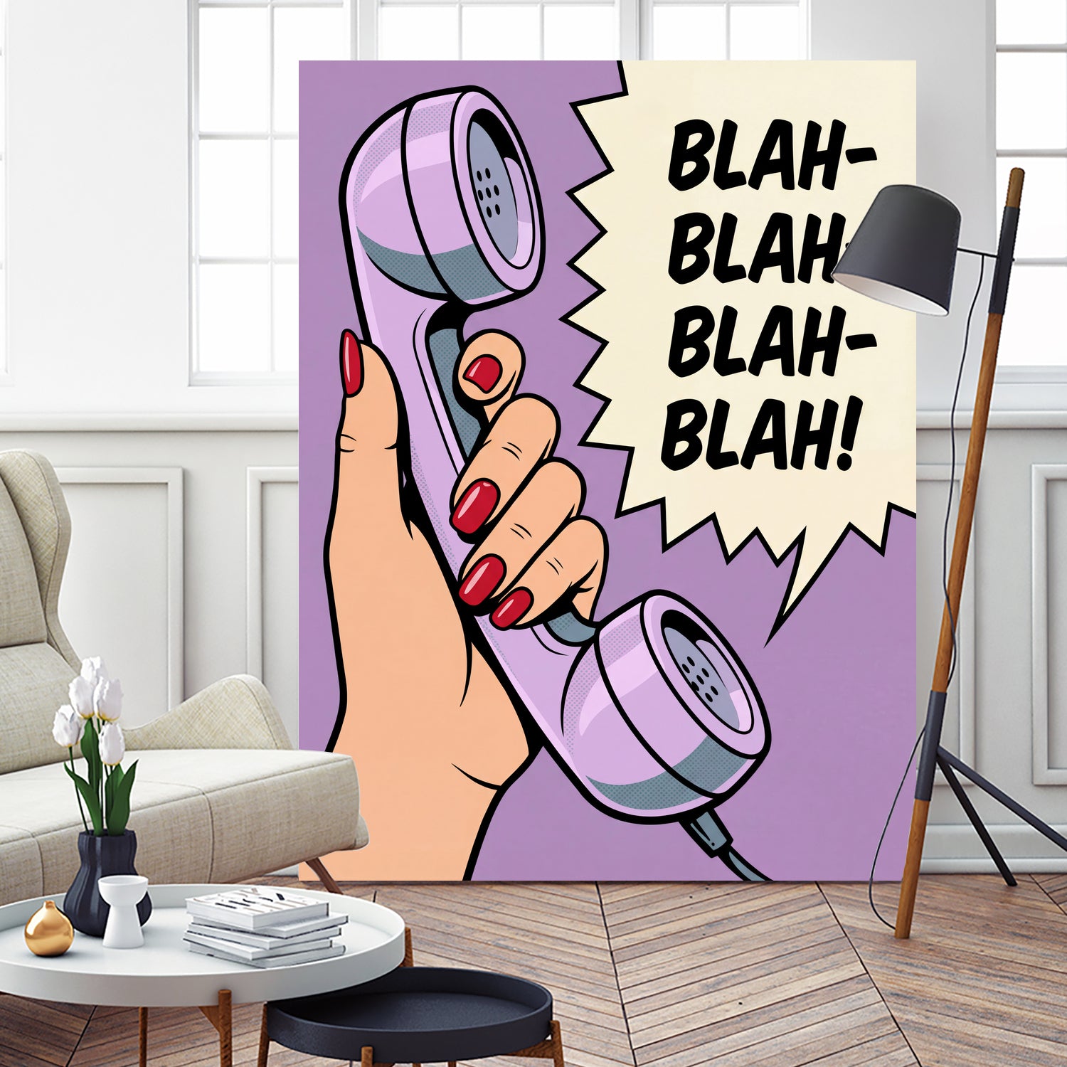 Blah Blah Blah by Andreas Magnusson on GIANT ART - illustration telephone