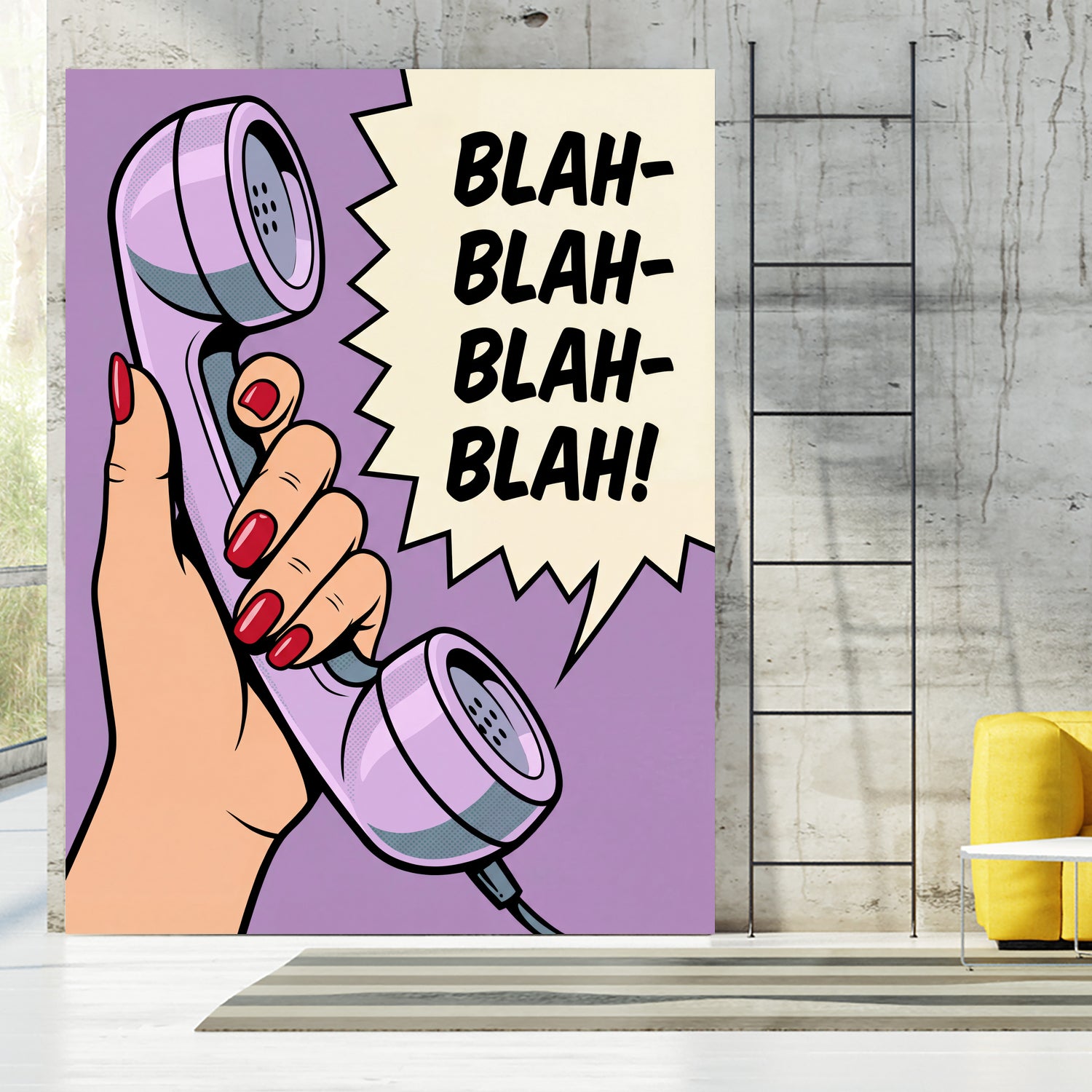 Blah Blah Blah by Andreas Magnusson on GIANT ART - illustration telephone