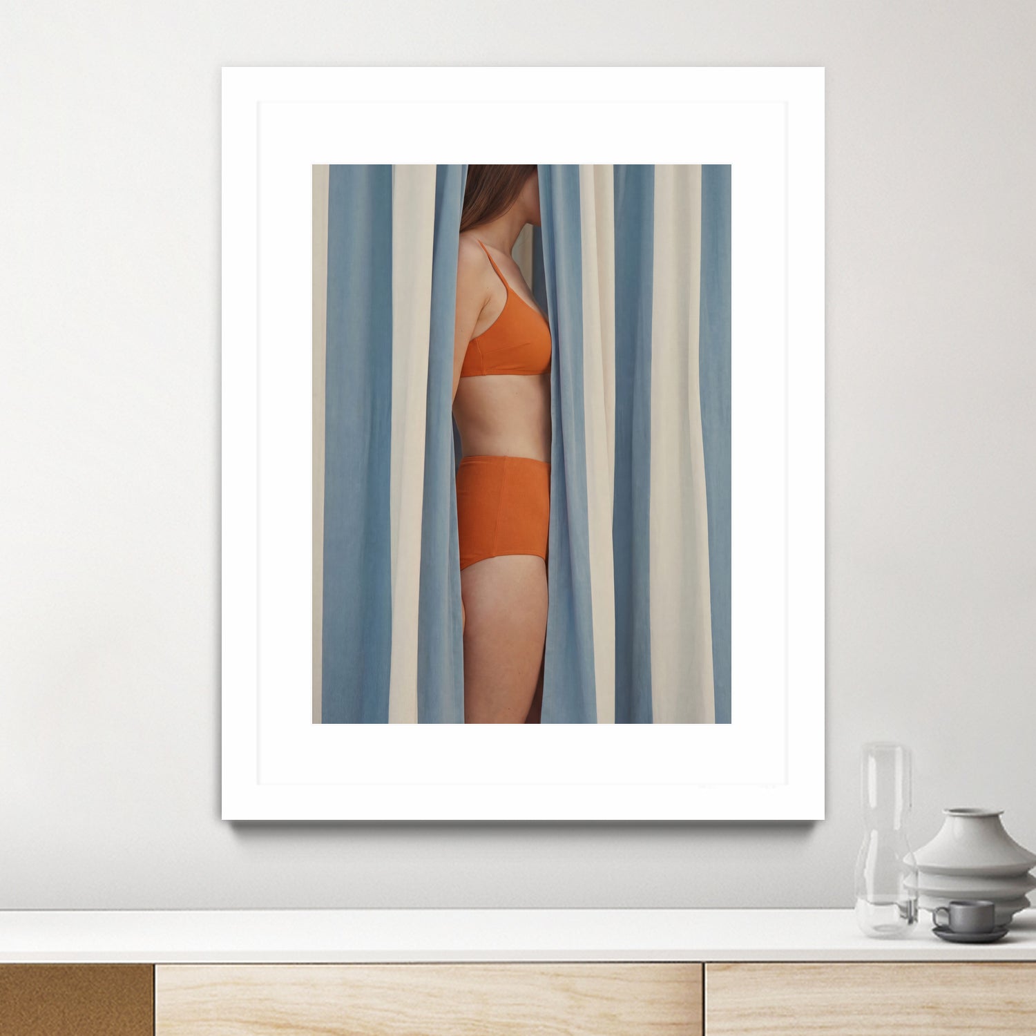 Behind the Curtains by Andreas Magnusson on GIANT ART - illustration woman