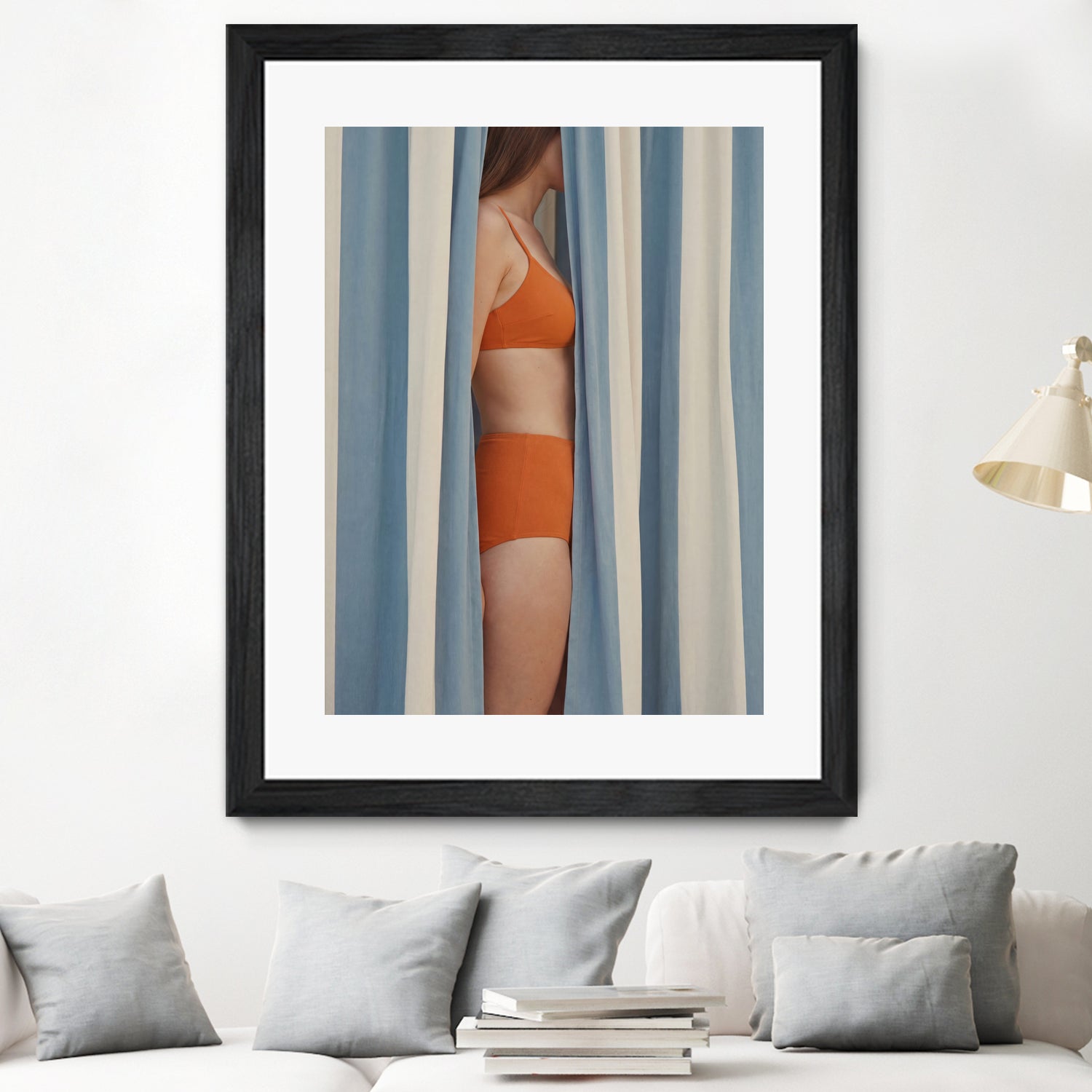 Behind the Curtains by Andreas Magnusson on GIANT ART - illustration woman