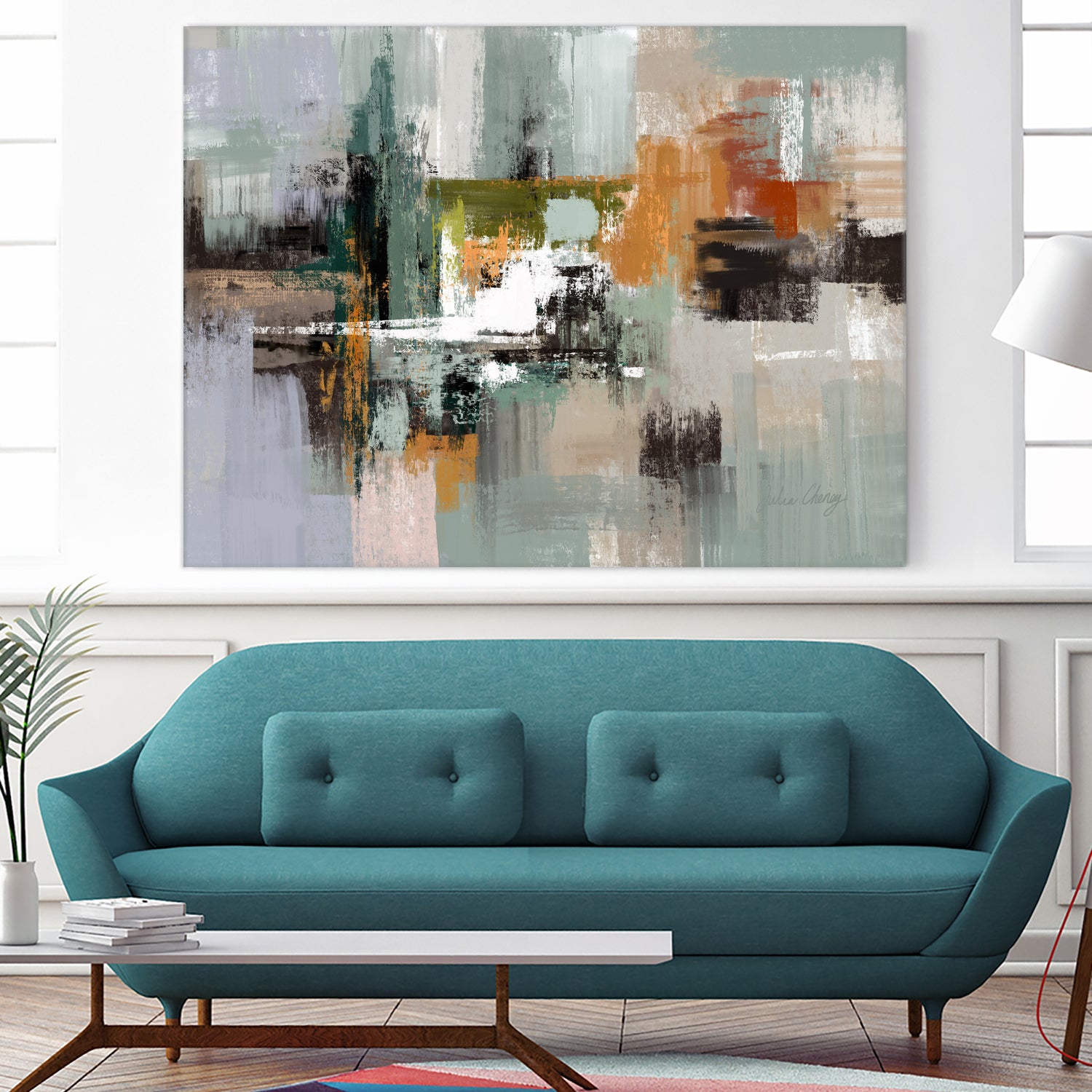 Green by Sage Rust on GIANT ART - cheney black abstract julia cheney