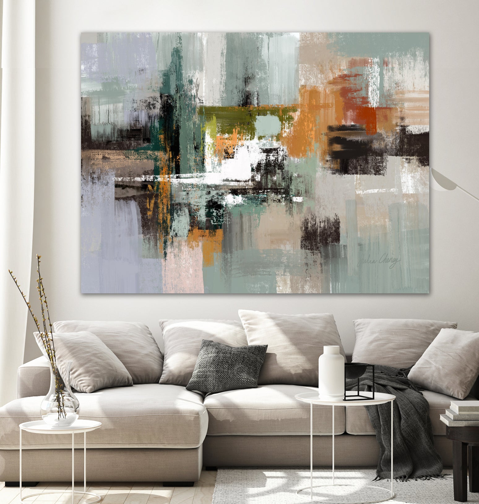 Green by Sage Rust on GIANT ART - cheney black abstract julia cheney
