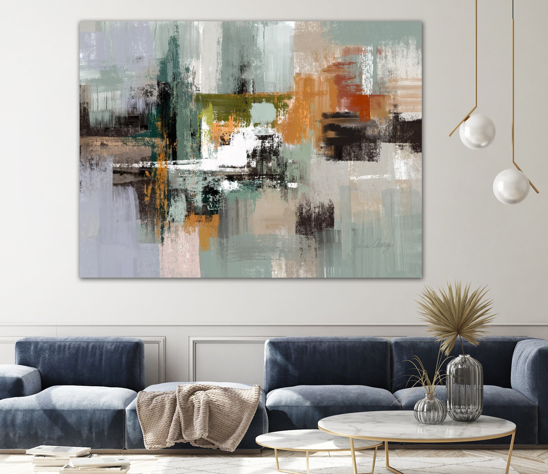 Green by Sage Rust on GIANT ART - cheney black abstract julia cheney