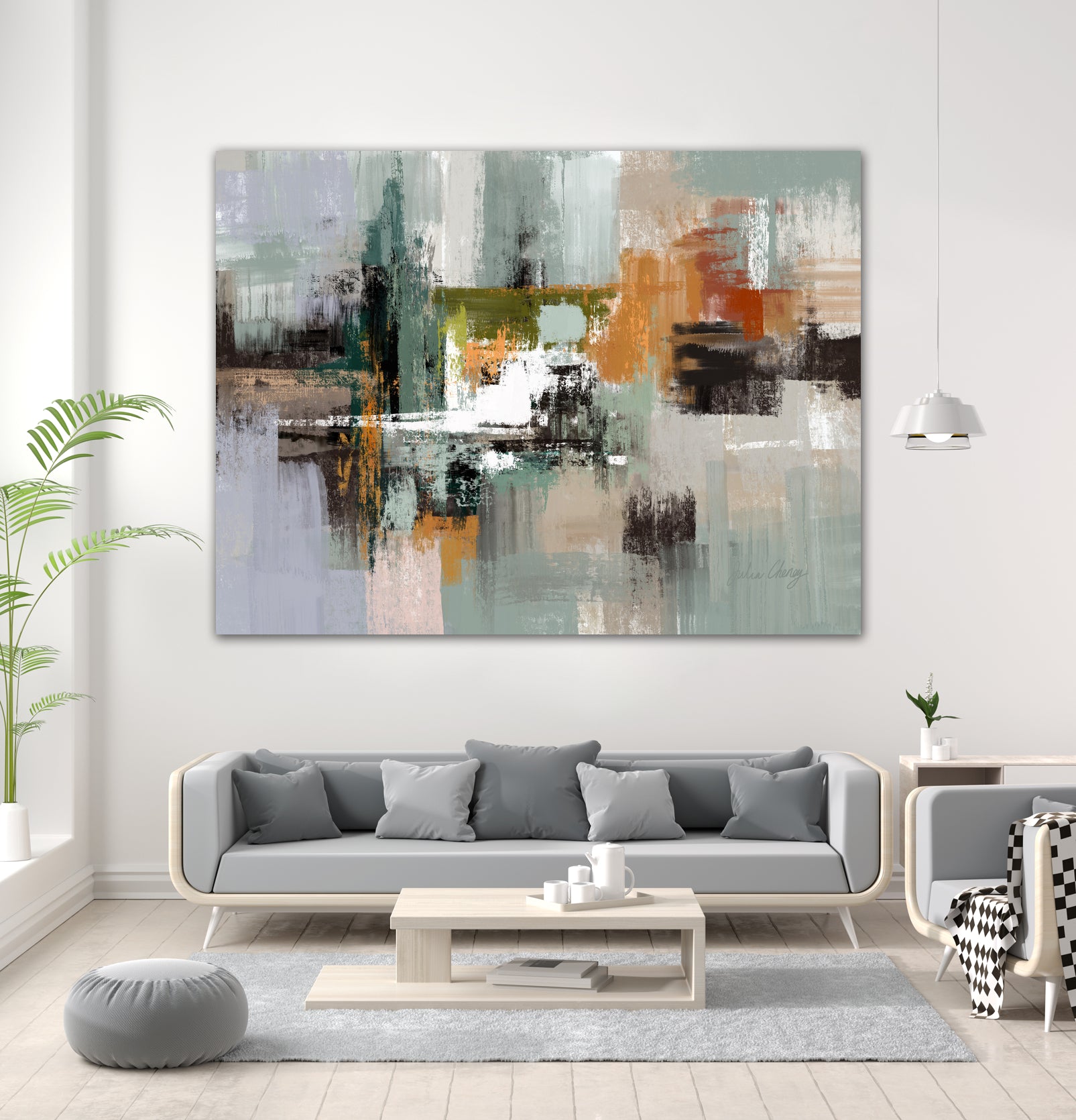 Green by Sage Rust on GIANT ART - cheney black abstract julia cheney