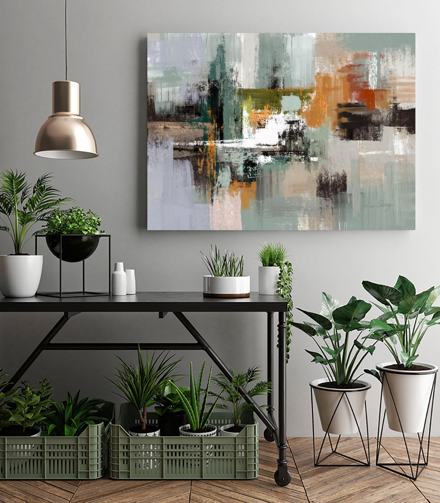 Green by Sage Rust on GIANT ART - cheney black abstract julia cheney