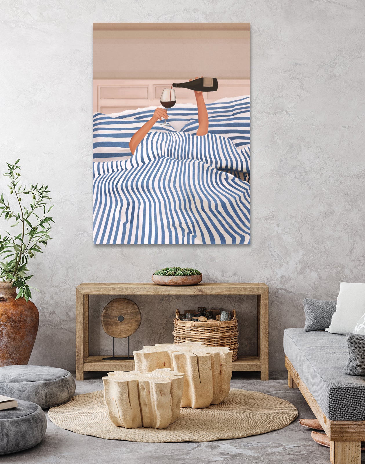 Morning Wine 3 by Flow Line on GIANT ART - illustration woman