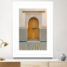 Decorated brown wooden door in Morocco by Photolovers on GIANT ART - photography morocco