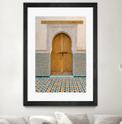 Decorated brown wooden door in Morocco by Photolovers on GIANT ART - photography morocco