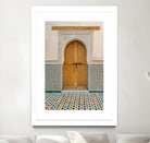 Decorated brown wooden door in Morocco by Photolovers on GIANT ART - photography morocco