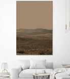 Atmospheric Layered Terrain Landscape With Warm Retro Tonal Haze by Stephanie Klatt on GIANT ART - textural landscape  textural