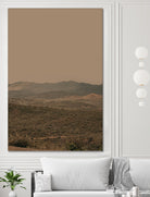 Atmospheric Layered Terrain Landscape With Warm Retro Tonal Haze by Stephanie Klatt on GIANT ART - textural landscape  textural