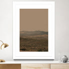 Atmospheric Layered Terrain Landscape With Warm Retro Tonal Haze by Stephanie Klatt on GIANT ART - textural landscape  textural