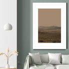 Atmospheric Layered Terrain Landscape With Warm Retro Tonal Haze by Stephanie Klatt on GIANT ART - textural landscape  textural