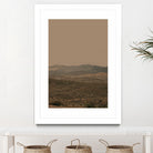 Atmospheric Layered Terrain Landscape With Warm Retro Tonal Haze by Stephanie Klatt on GIANT ART - textural landscape  textural