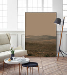 Atmospheric Layered Terrain Landscape With Warm Retro Tonal Haze by Stephanie Klatt on GIANT ART - textural landscape  textural