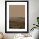 Atmospheric Layered Terrain Landscape With Warm Retro Tonal Haze by Stephanie Klatt on GIANT ART - textural landscape  textural
