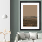 Atmospheric Layered Terrain Landscape With Warm Retro Tonal Haze by Stephanie Klatt on GIANT ART - textural landscape  textural