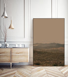 Atmospheric Layered Terrain Landscape With Warm Retro Tonal Haze by Stephanie Klatt on GIANT ART - textural landscape  textural