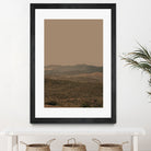 Atmospheric Layered Terrain Landscape With Warm Retro Tonal Haze by Stephanie Klatt on GIANT ART - textural landscape  textural