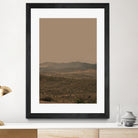 Atmospheric Layered Terrain Landscape With Warm Retro Tonal Haze by Stephanie Klatt on GIANT ART - textural landscape  textural