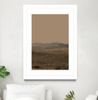 Atmospheric Layered Terrain Landscape With Warm Retro Tonal Haze by Stephanie Klatt on GIANT ART - textural landscape  textural
