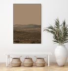 Atmospheric Layered Terrain Landscape With Warm Retro Tonal Haze by Stephanie Klatt on GIANT ART - textural landscape  textural