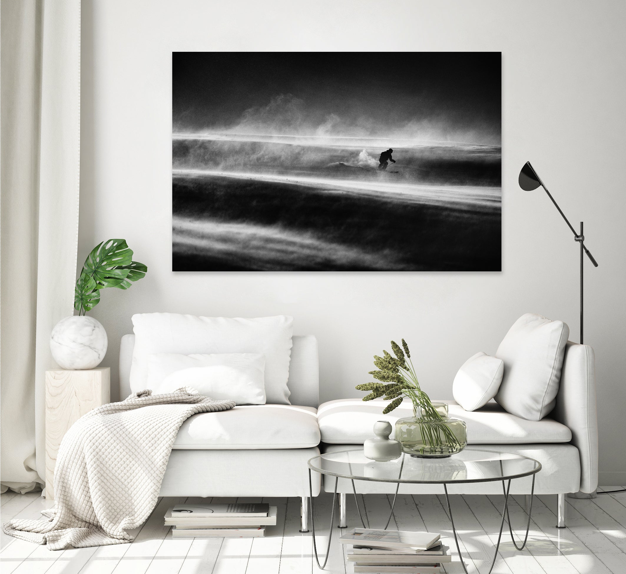 Race against the time and wind by Peter on GIANT ART - photography skier
