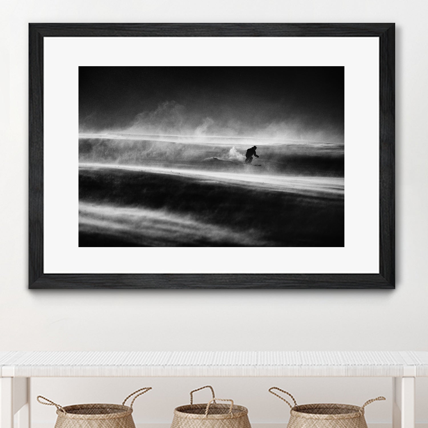 Race against the time and wind by Peter on GIANT ART - photography skier