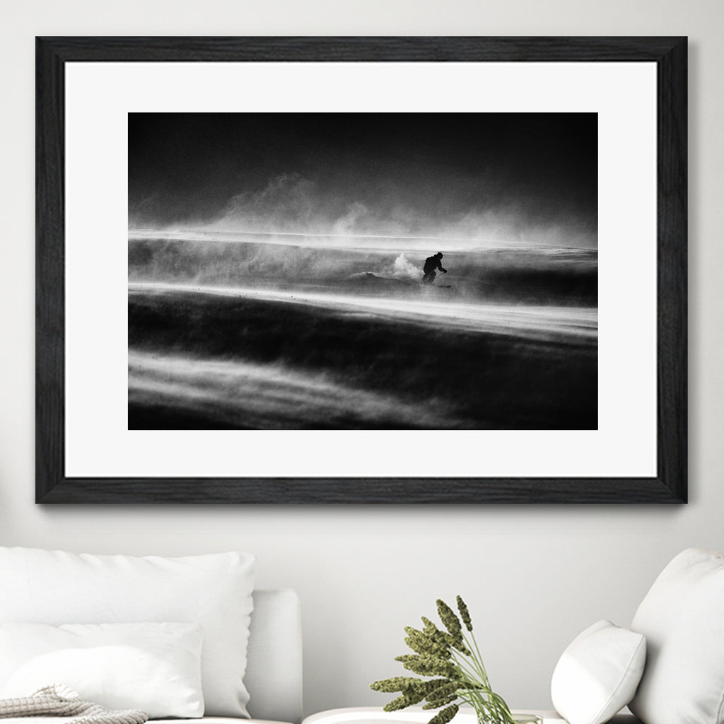 Race against the time and wind by Peter on GIANT ART - photography skier