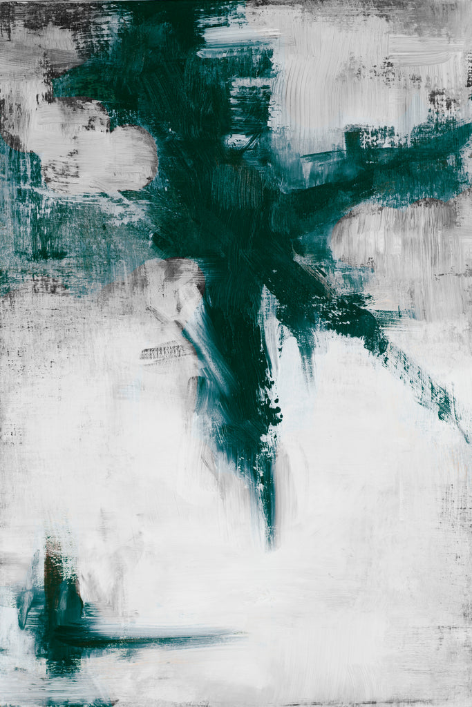 Dark Teal Room Abstract by Walt Johnson on GIANT ART - abstract dark