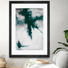 Dark Teal Room Abstract by Walt Johnson on GIANT ART - abstract dark