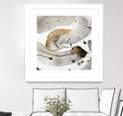 Gray Paint Abstract with Gold by Kat Papa on GIANT ART - abstract gray