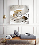 Gray Paint Abstract with Gold by Kat Papa on GIANT ART - abstract gray