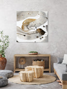 Gray Paint Abstract with Gold by Kat Papa on GIANT ART - abstract gray