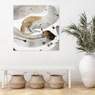 Gray Paint Abstract with Gold by Kat Papa on GIANT ART - abstract gray