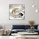 Gray Paint Abstract with Gold by Kat Papa on GIANT ART - abstract gray