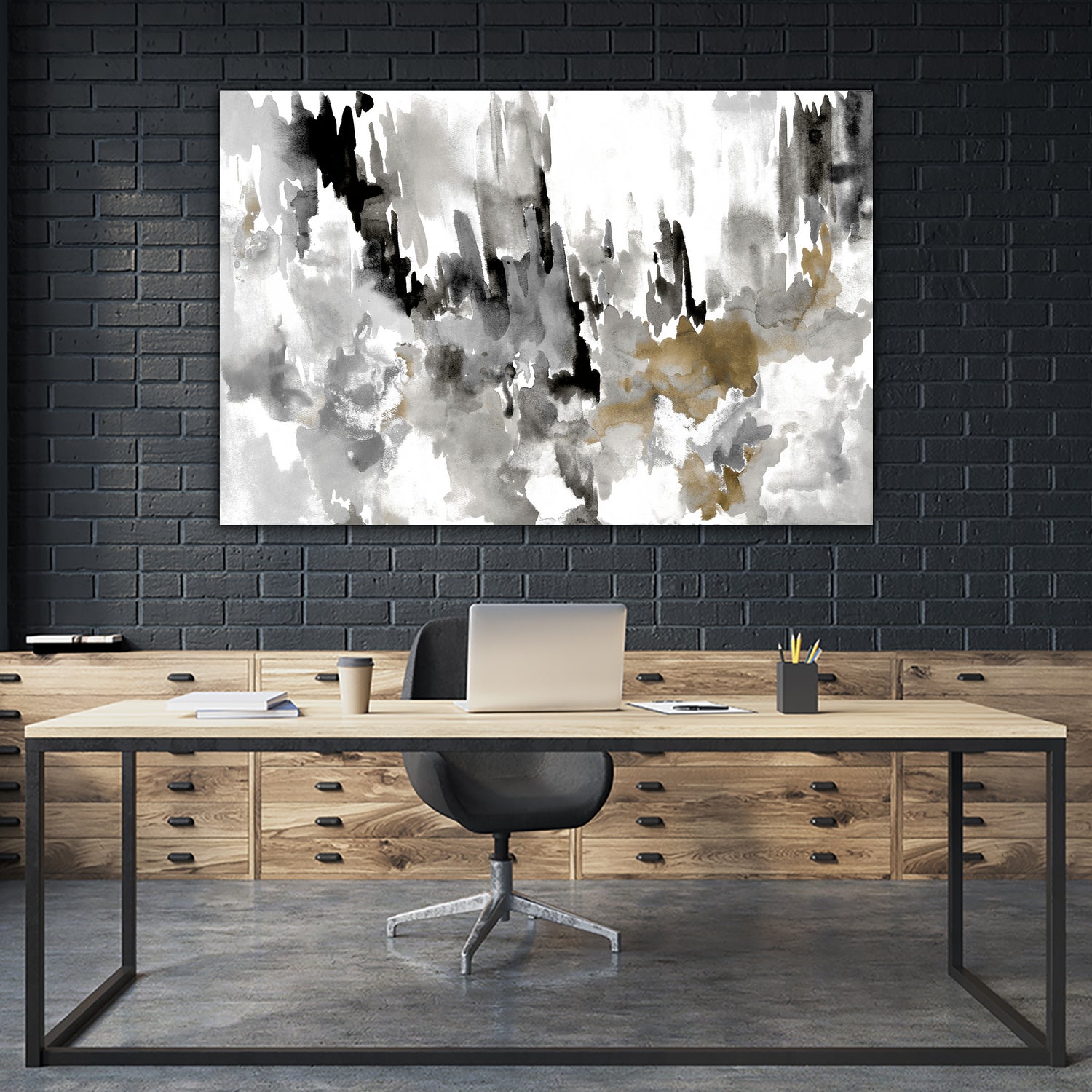 Neutral Splatter by Kat Papa on GIANT ART - abstract neutral