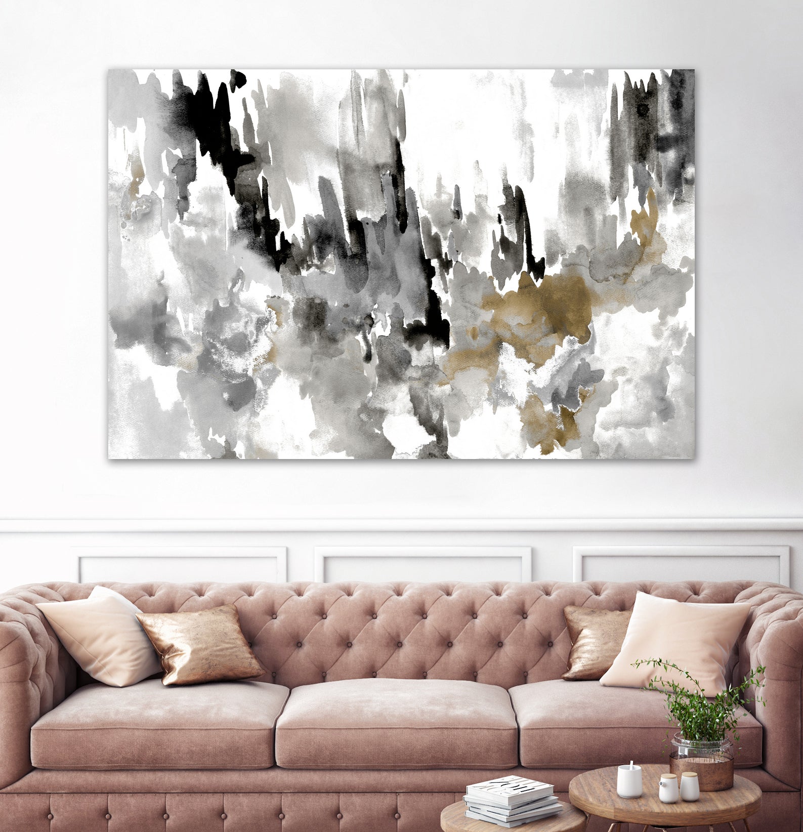 Neutral Splatter by Kat Papa on GIANT ART - abstract neutral