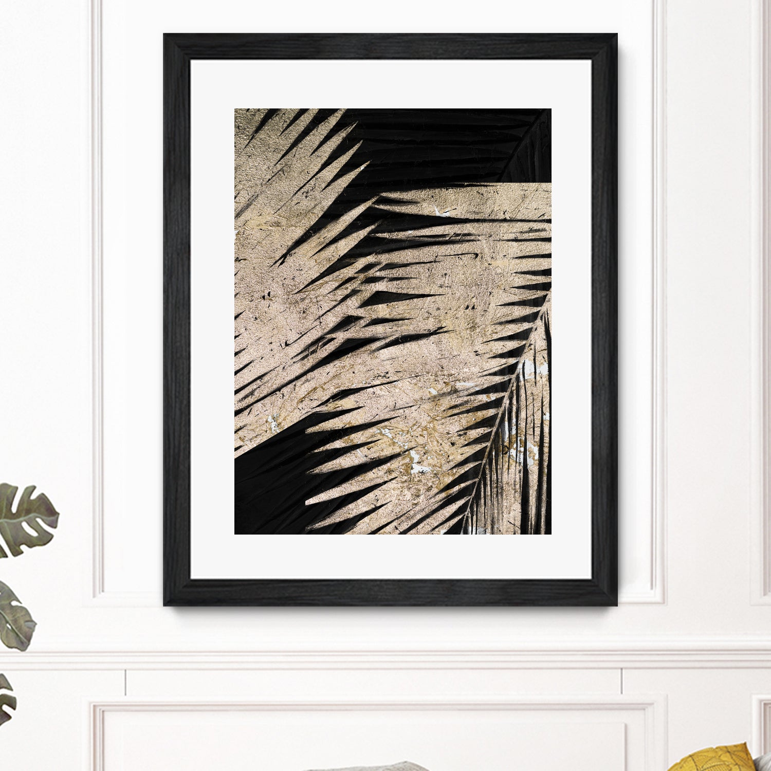 Neutral Palmas on Black I by Patricia  Pinto on GIANT ART - palms palmas