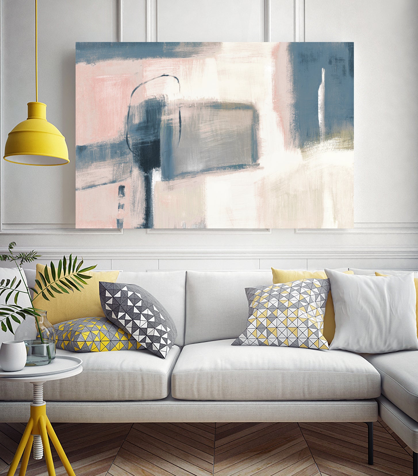 Pink and Blue Abstract II by Lanie Loreth on GIANT ART - abstract abstract