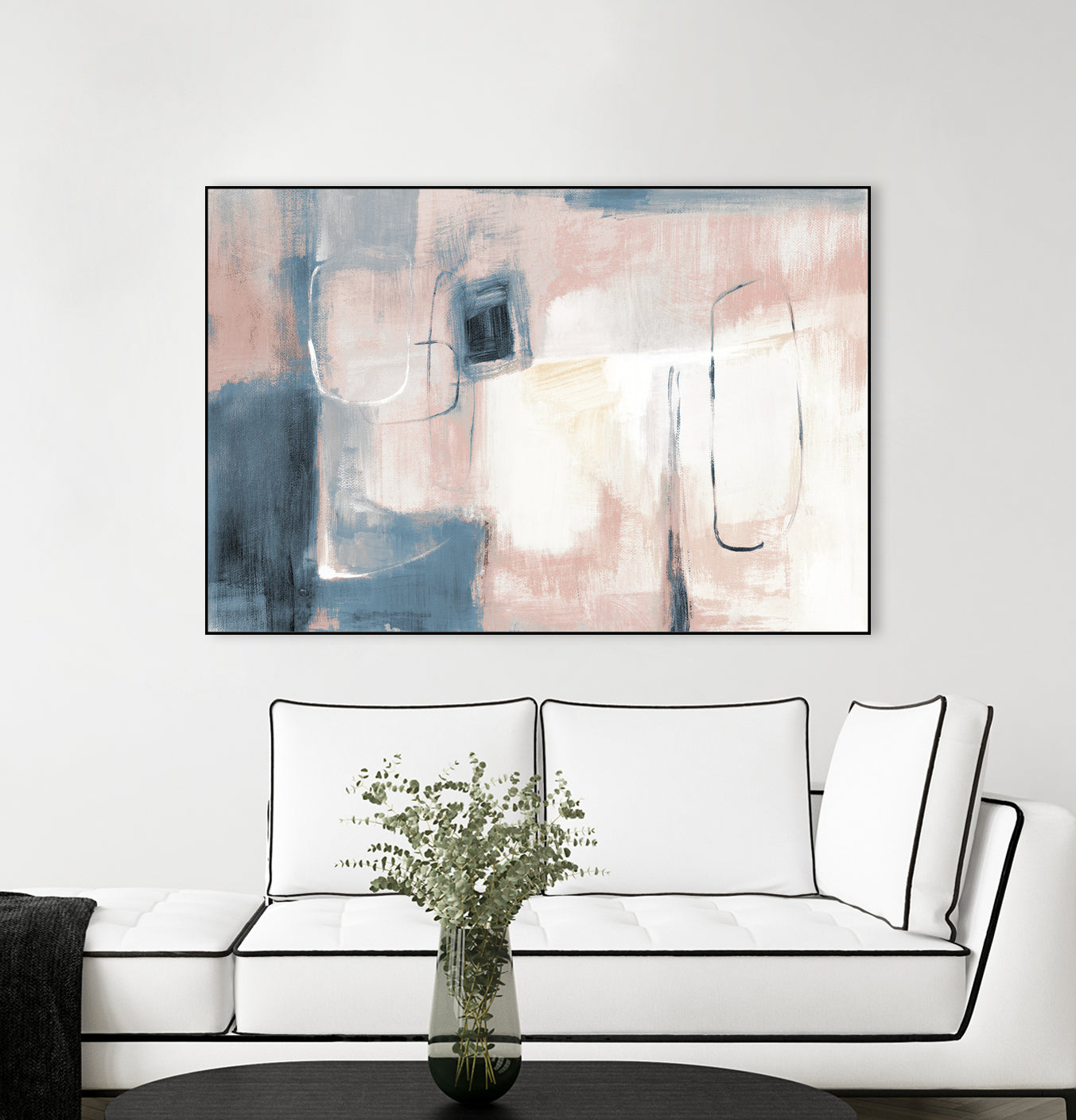 Pink and Blue Abstract I by Lanie Loreth on GIANT ART - abstract abstract