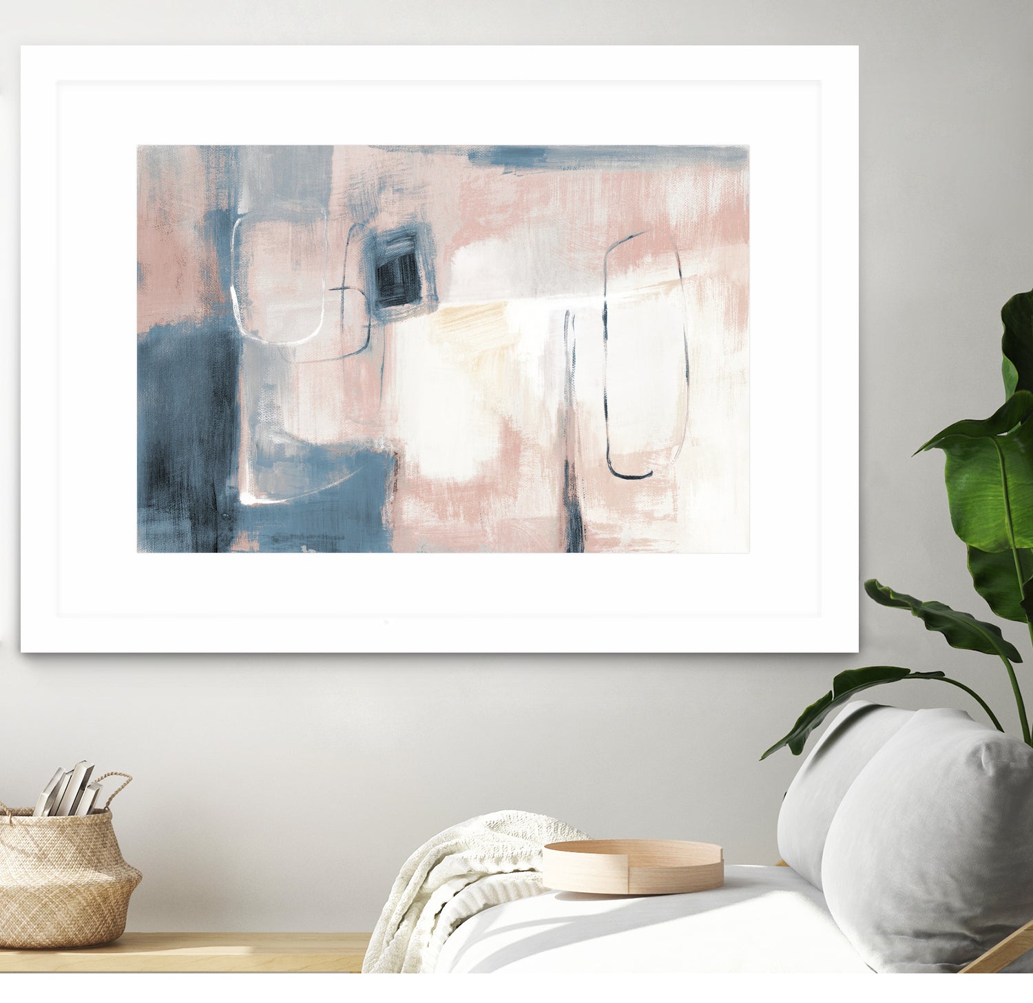 Pink and Blue Abstract I by Lanie Loreth on GIANT ART - abstract abstract