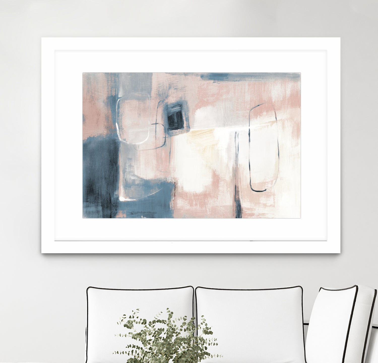 Pink and Blue Abstract I by Lanie Loreth on GIANT ART - abstract abstract